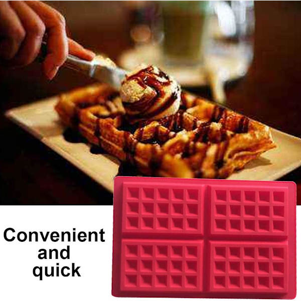 Non-stick Silikon Form Bakverktyg-4 Kavitet Hem Kök Kaka Choklad Form