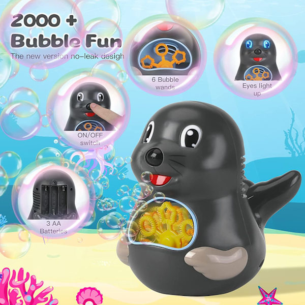 Söt Sea Lion Bubble Machine Gun för Lawn Party[Svart]