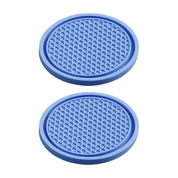 Anti-Slip Bil Vatten Coaster Diamond Rhinestone gummimatta för flaskhållare matta 7cm | 2-pack | Ed