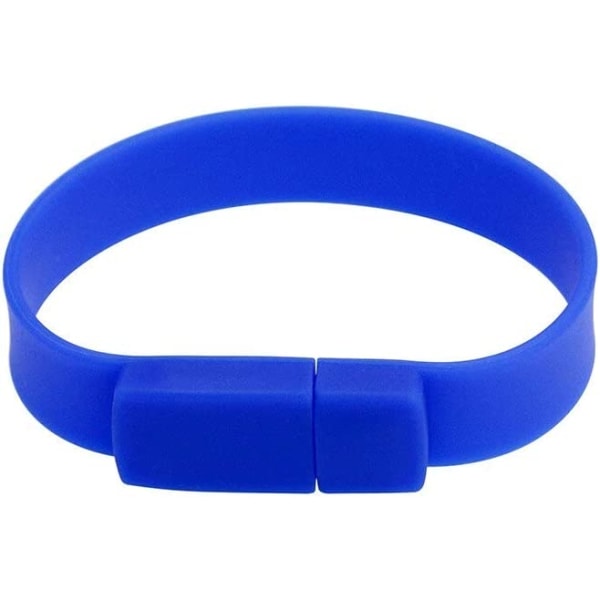 Bärbar vattentät armbandsdesign USB -blixt, blå 16GB