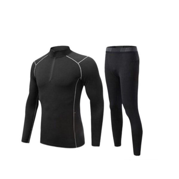 Sportkläder för män Sportdräkt Andas Playsuit träningsoverall Black Grey L
