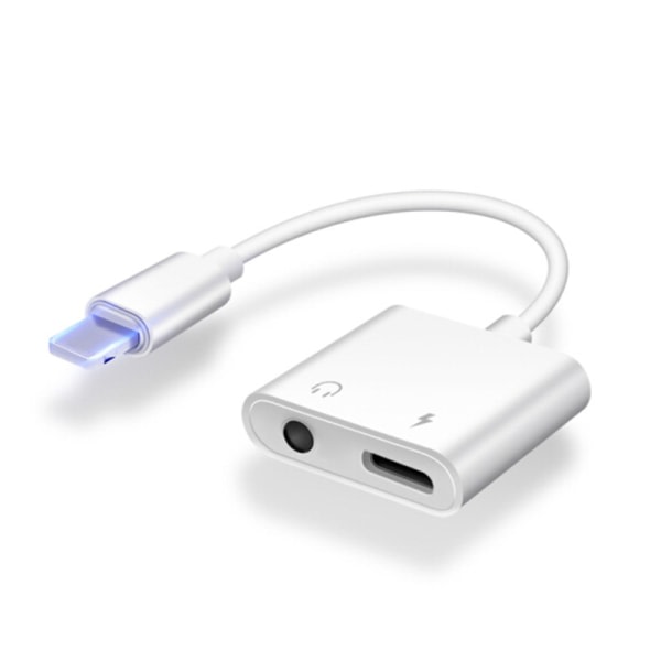 Apple 8 dubbeladapter lightning plus 3,5 mm överföringskabel laddning