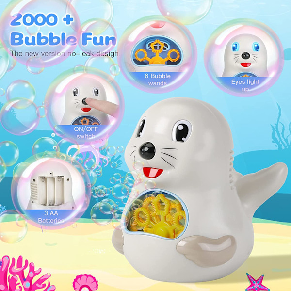 Söt Sea Lion Bubble Machine Gun för Lawn Party[Vit]