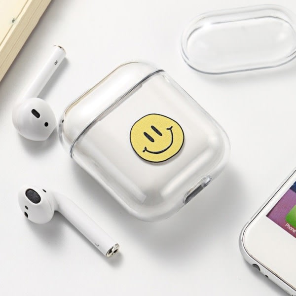 Case för AirPods - Smiley Transparent