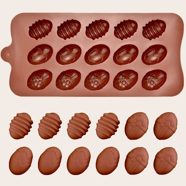 2 delar påsk silikon form Ägg Kanin Korg Form Kaka Choklad Form Set