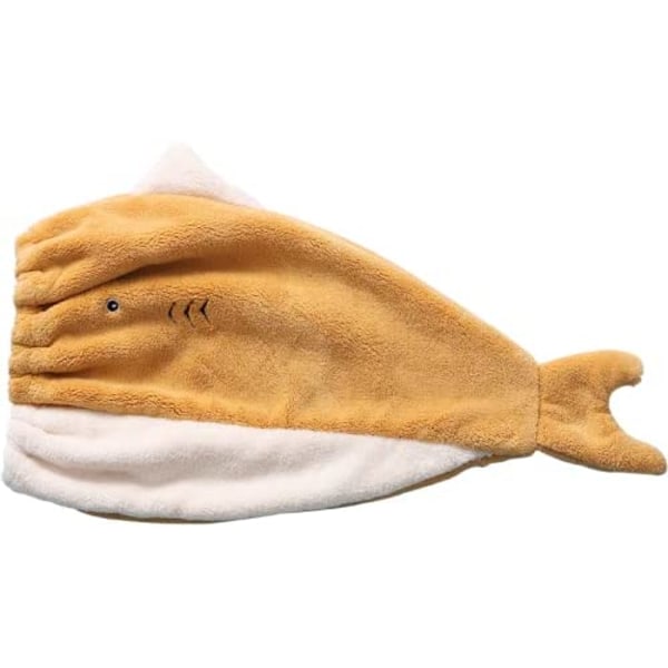 Söt tecknad Absorberande Snabbtorkande Badkar Wrap Set, Gul