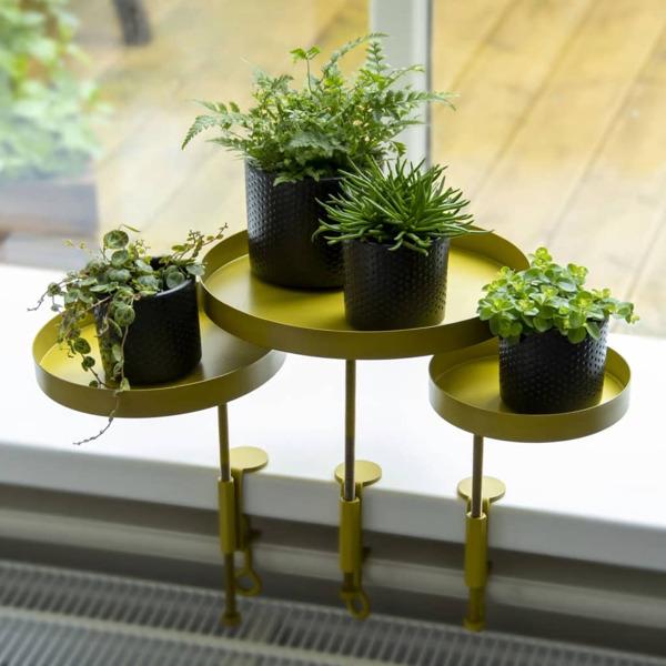 Esschert Design Växtbricka med klämma runt guld m Guld