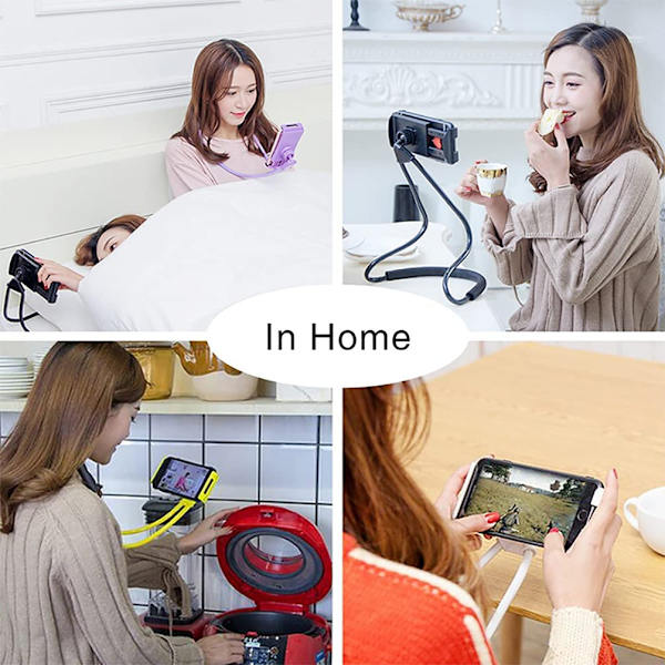Hängande på halsen Mobiltelefonhållare, Lazy Bracket DIY (blå)