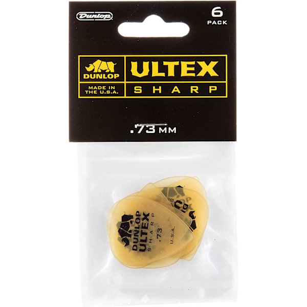 Rhino Horn Guitar Pick Standard Sharp, ,73 mm, 6/Pack