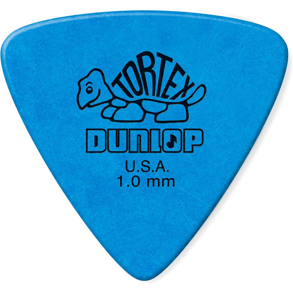 6-pack Guitar Pick sköldpadda mönster, triangel, blå, 1,0 mm