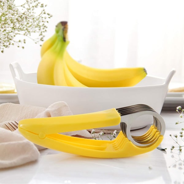 Bananskivare, frukt- och grönsakssalladsskalare och -skärare köksredskap (2 delar)