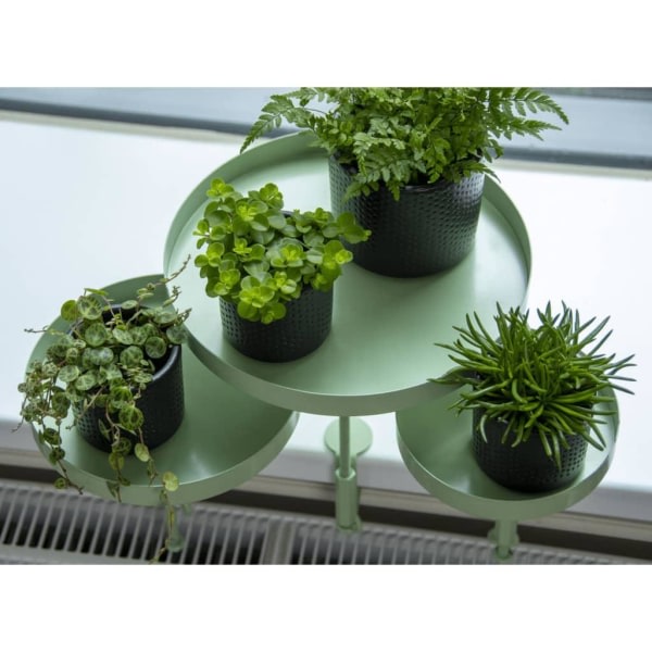 Esschert Design Växtbricka med klämma rund grön L Grön
