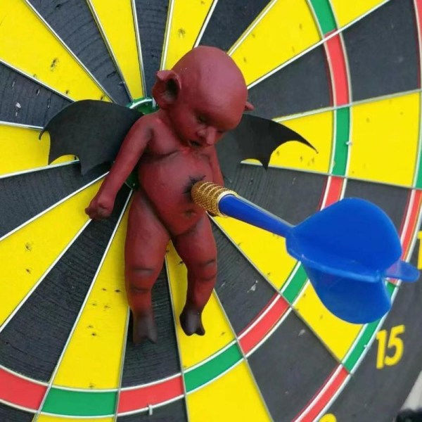 Dart Devil Magnetisk dörrdekoration Halloween Dart Hängande prydnad Staty Game Room Grön
