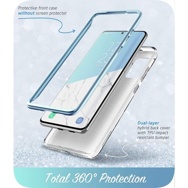 Samsung Galaxy S20+ Plus Glitter Protective Bumper Case Blå