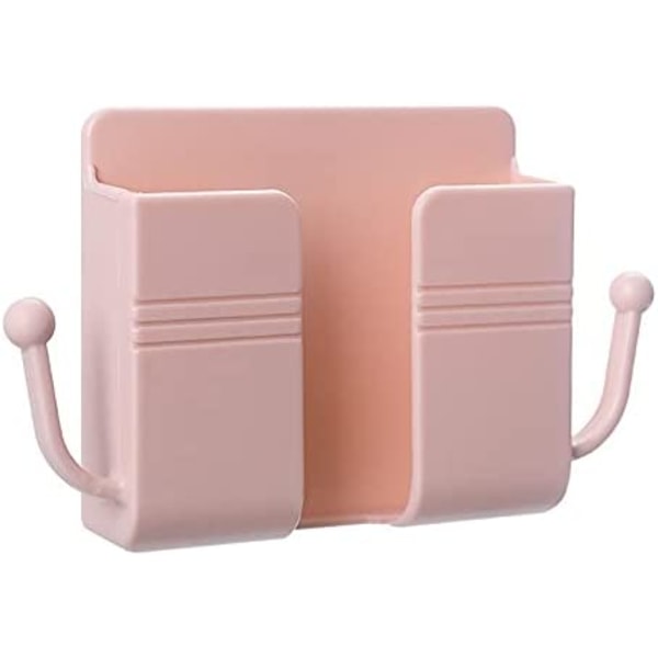 4 ST Stålningsfri väggmonterad telefonhållare, Sticky Remote (rosa)