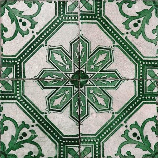Marrakech (version 10 grön) 12-pack Kakeldekor