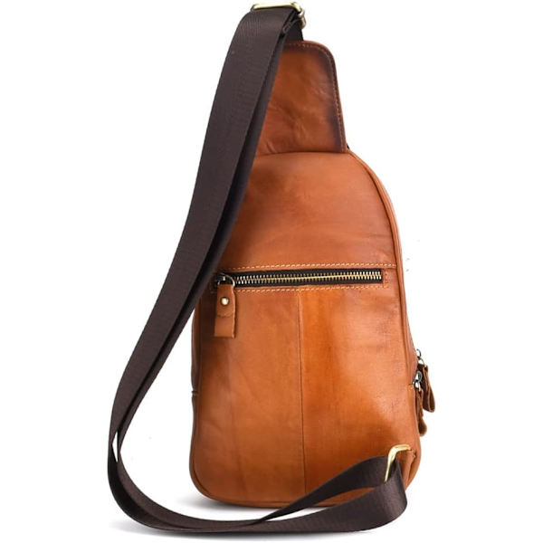 Axelremsväska i läder Crossbody-väska Herr Dam Resor Utomhussporter, Ryggsäckar