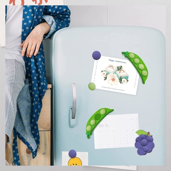Creative Kylskåpsmagneter i gummi 3D Kylskåpsmagneter Fruit Fridge Mag