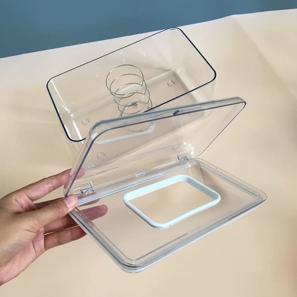 Transparent Mask Tissue Dispenser Box Vävnadshållare Large