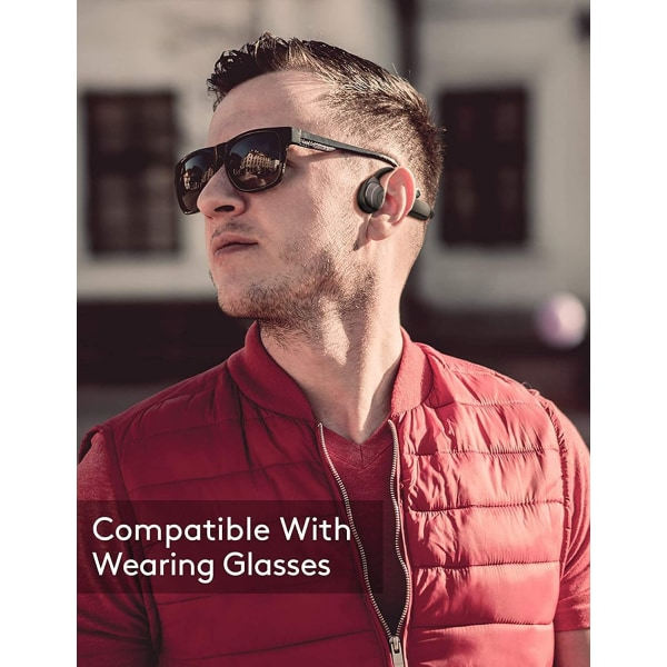 Bone Conduction Hörlurar Bluetooth 5.0, Wireless Open Ear Black