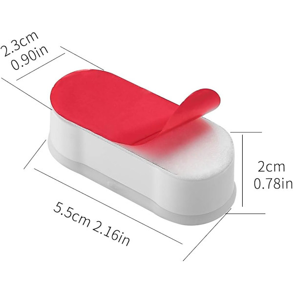 4-delad universal wc-sits set för bidé med cover, funktionell självhäftande kudde, oval, vit