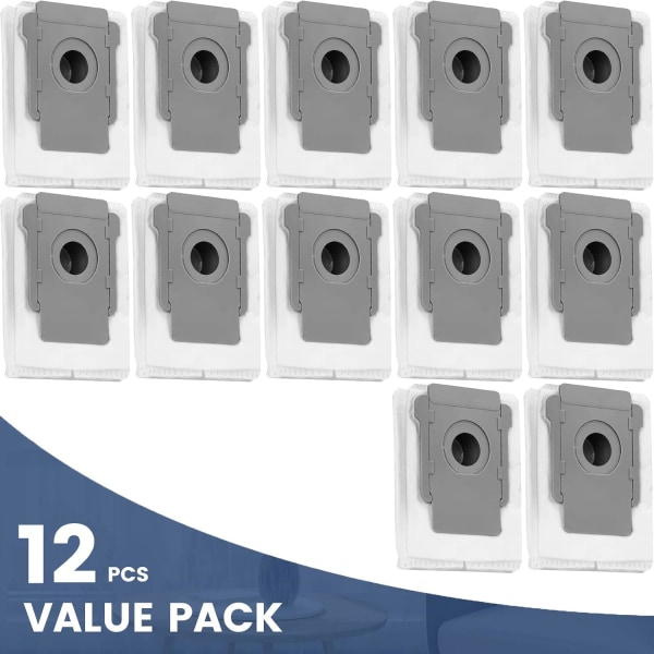 12-pack vakuumpåsar för IRobot Roomba I och S Series I7 I7+/Plus (7550) I3+ (3550) I6+ (6550) I8