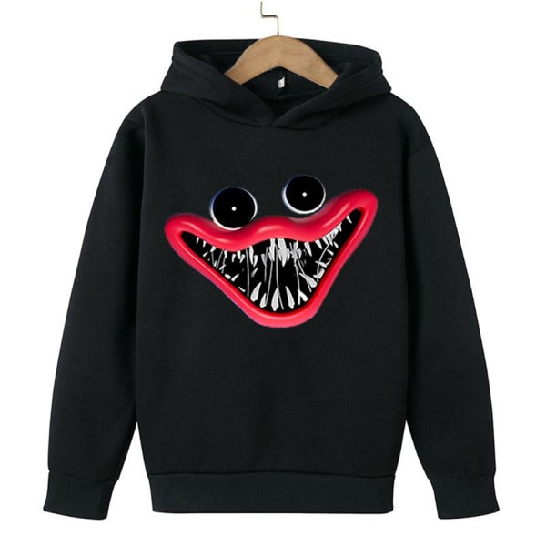 Kid Poppy Playtime Huggy Wuggy Hoodie Jacka Outdoor Winter Black 150cm