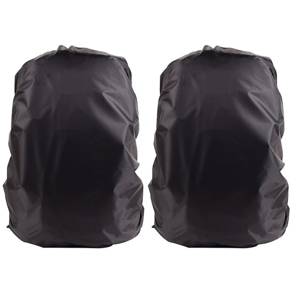 2 unisex ryggsäcksöverdrag Dubbla ryggsäck Regnkläder, lertätt vattentätt cover (svart/meter)