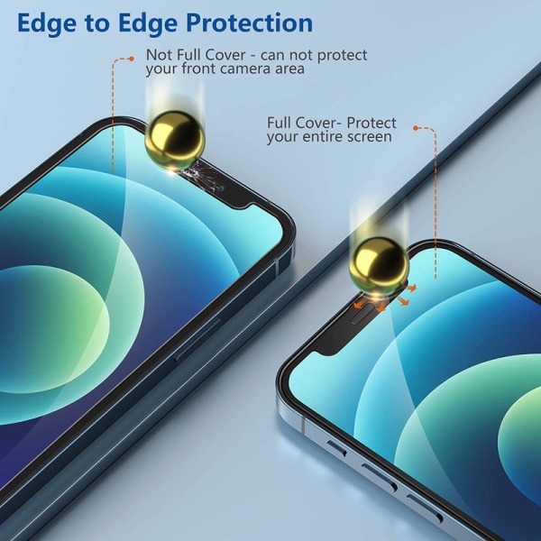 iPhone 12 Pro Skärmskydd i härdat glas med full täckning