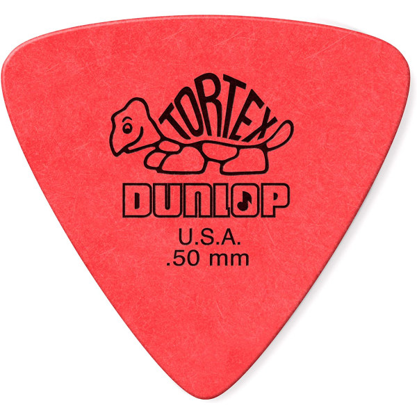 6-pack gitarrval sköldpaddsmönster, triangel, röd, ,50 mm