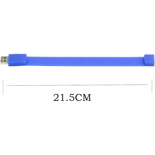 Bärbar vattentät armbandsdesign USB blixt, blå 128GB