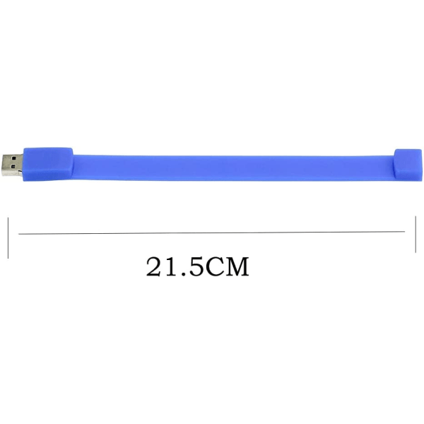 Bärbar vattentät armbandsdesign USB -blixt, blå 16GB