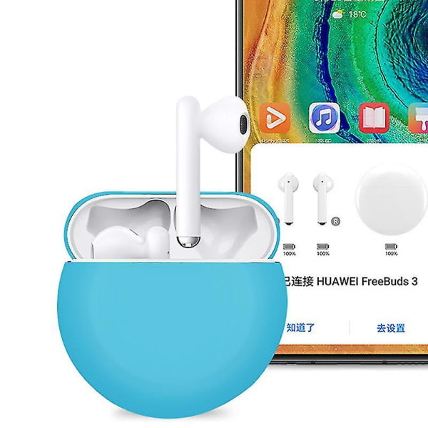 2st/ set för Huawei Freebuds 3 Bluetooth -hörlurar mjukt case med anti-drop nackrem (gul)