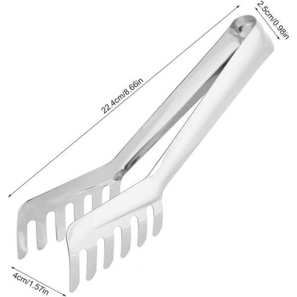 Kökstång, kampastång för matlagningstång i rostfritt stål Spaghettiklämmor Köksredskap