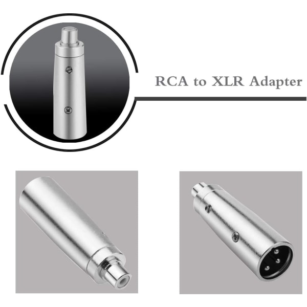 Hona RCA till XLR hane-kabeladapter - 2 st
