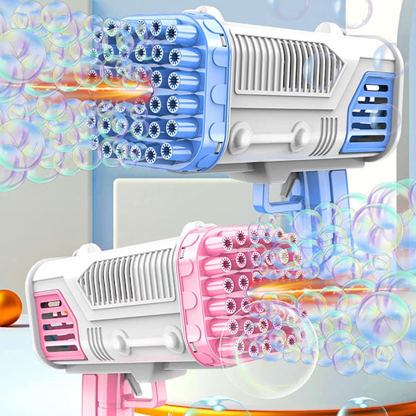 Elektrisk automatisk bubbelmaskin med 36-håls rosa