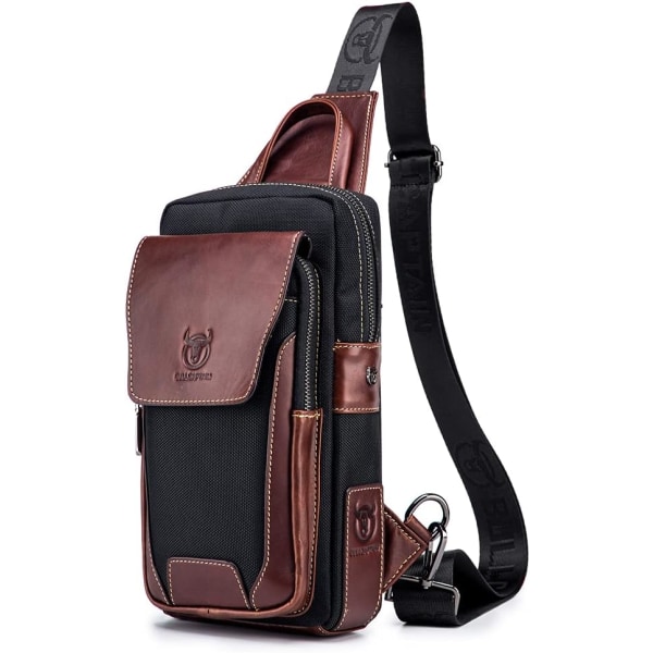 Axelremsväska i läder Crossbody-väska Herr Dam Resor Utomhussporter, Ryggsäckar