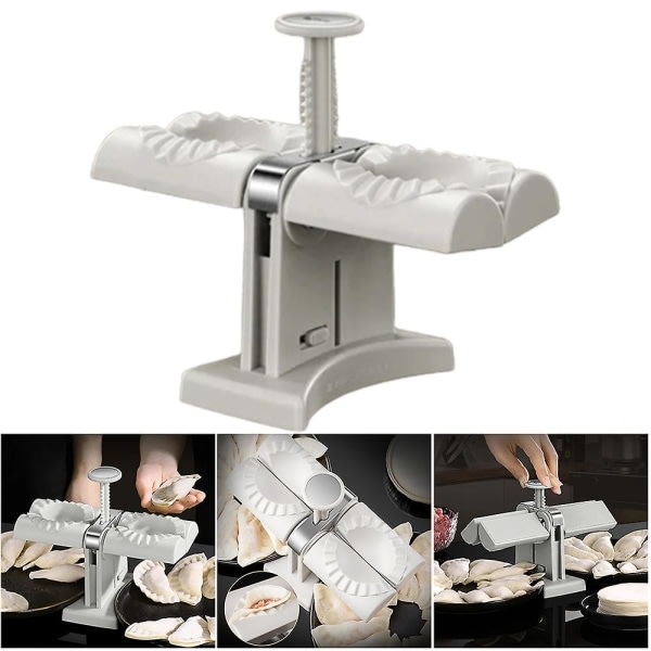 Hushålls Dubbelhuvud Automatisk Dumpling Maker Ravioli Press