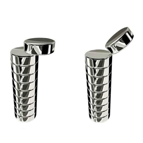 Starka magneter + förvaringsbox - Anslagstavla / Kylskåp 20-pack aluminium