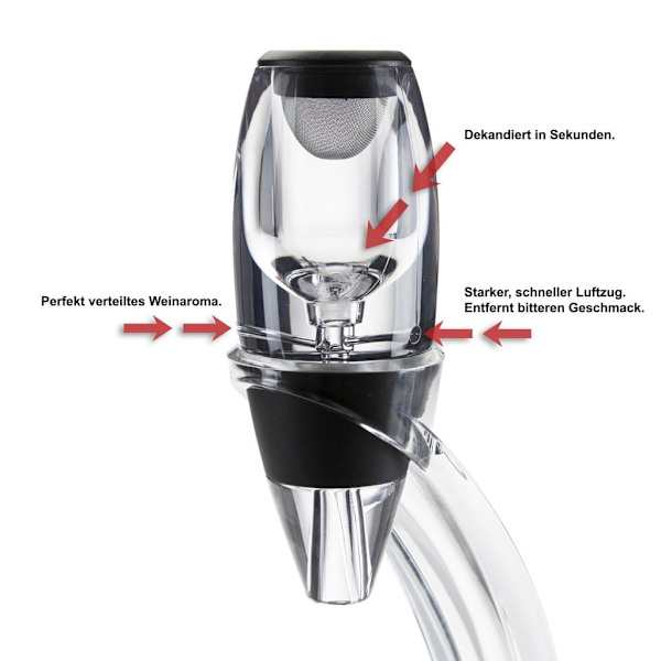 Wine Aerator Magic Decanter Deluxe med Stativ Lyx Wine Decanter Decanter Wine Pourer