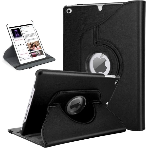 iPad 9.7 2018/2017, iPad Air Case - 360 graders roterande case Smart Case med pennhållare, Auto Wake/Sleep för iPad 5/6th Generation/iPad Air 1