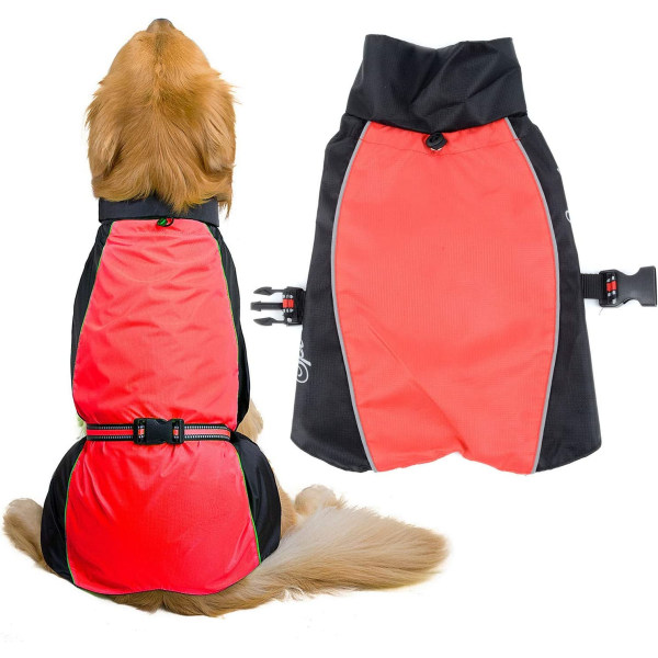 Hundkläder höst/vinter (röd - 5XL)