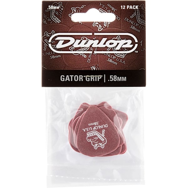 12-pack Standard ,58 mm röda gitarrplockar