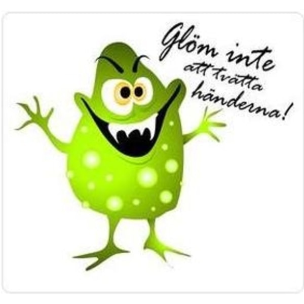 2-pack Tvätta händerna Bacillus Kakeldekal Väggord Väggdekal