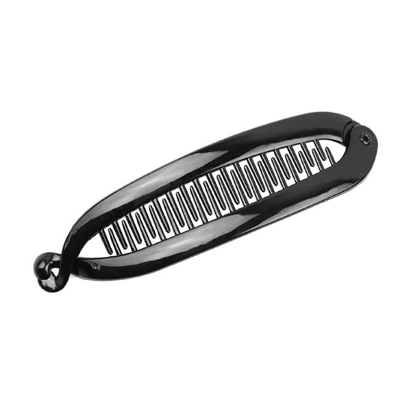 Banan hårklämma Corn Twist Comb Clamp Grip Slide Fish Banana Transparent One-size