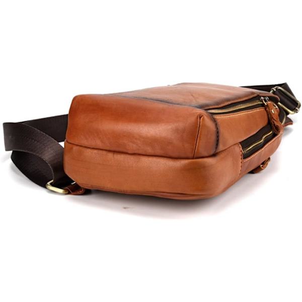 Axelremsväska i läder Crossbody-väska Herr Dam Resor Utomhussporter, Ryggsäckar