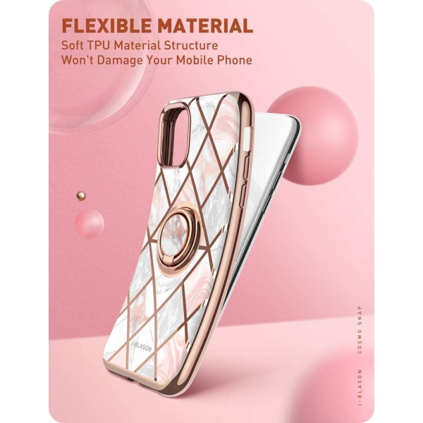 iPhone 11 Pro Max roterbar ringhållare Kickstand marmor