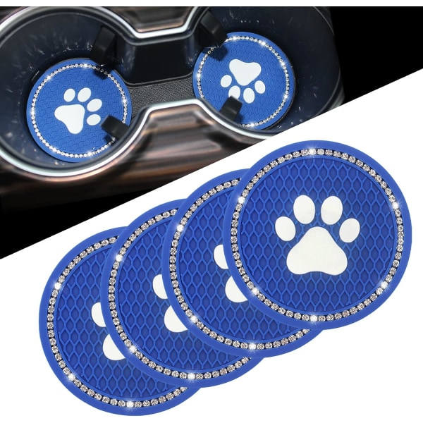 Bilunderlägg för mugghållare, Bilunderlägg för mugghållare, Bling Car blå