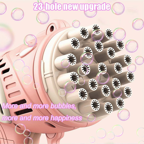 Elektrisk Bubble Machine Leksaker Utomhus Camping Röd Rosa