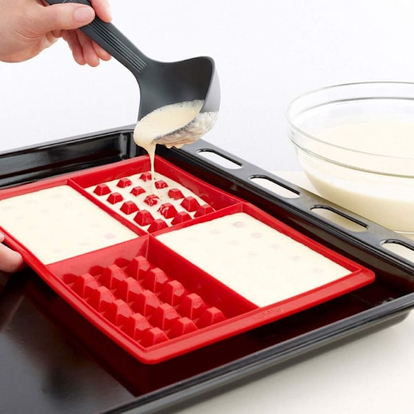 Non-stick Silikon Form Bakverktyg-4 Kavitet Hem Kök Kaka Choklad Form